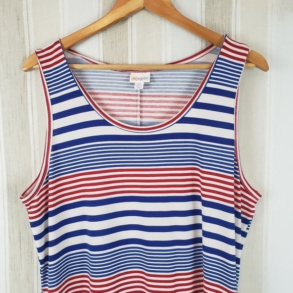 Lularoe‎ Striped Sleeveless Maxi Dress Size 2X - Picture 2 of 6